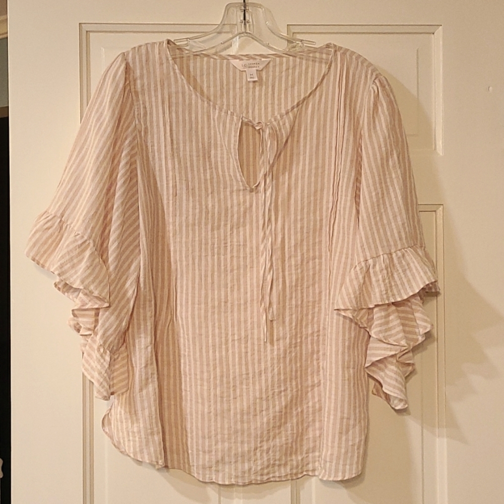 LC Lauren Conrad Striped Blouse - Cream